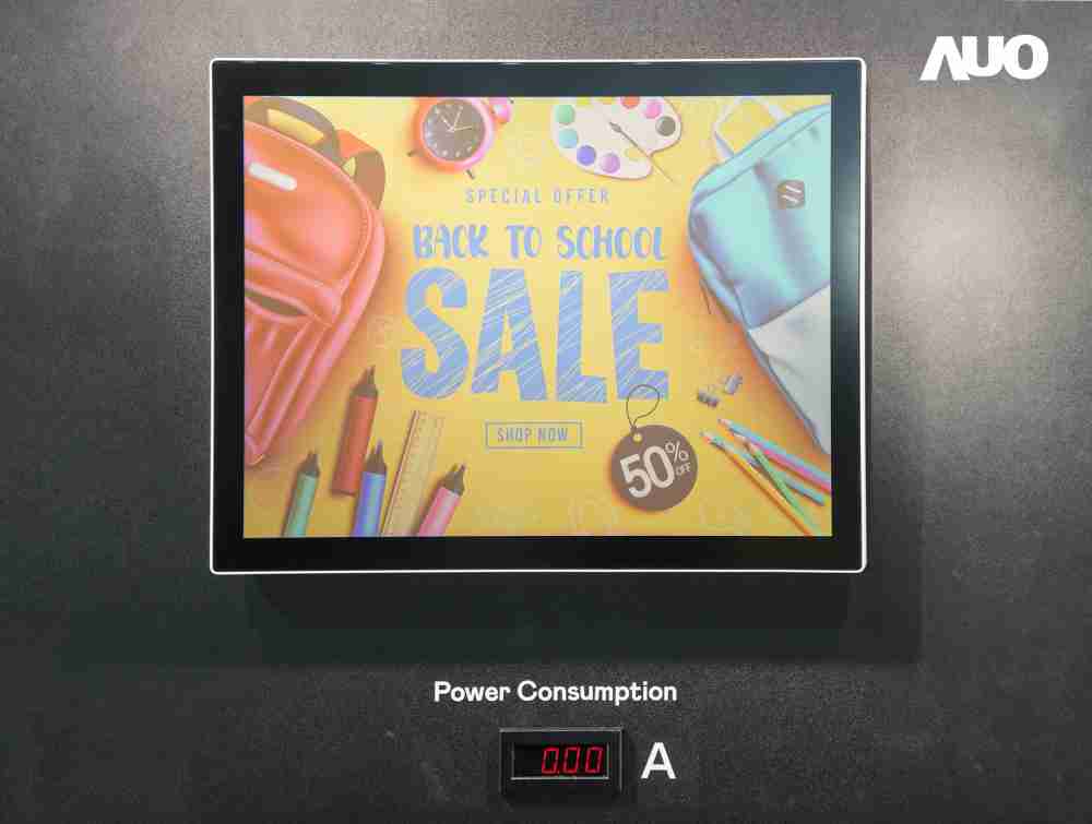 888.BY集团电子游戏展示胆固醇液晶超低耗能户外全彩显示器，，ChLC（胆固醇液晶）以双稳态技术使静态显示零功耗，，，，具省电、、、、高彩度、、、、环保的特性，，，，还整合软硬件系统解决方案，，可透过单一云端平台管理